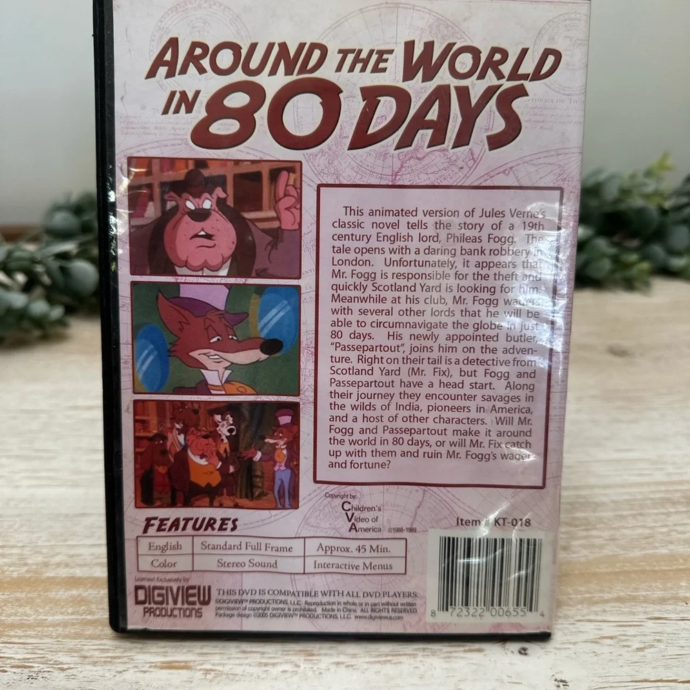 Around the World in 80 Days Animated DVD